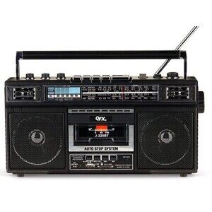 QFX J-220BT ReRun X Cassette Player/Recorder Boombox 4-Band AM, FM Brand New